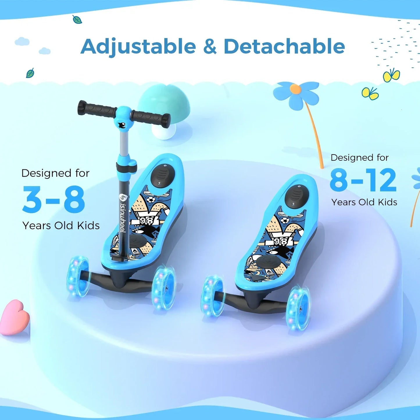Lsinwheel Mini Children Electric Scooter 12V 60W Three Wheel