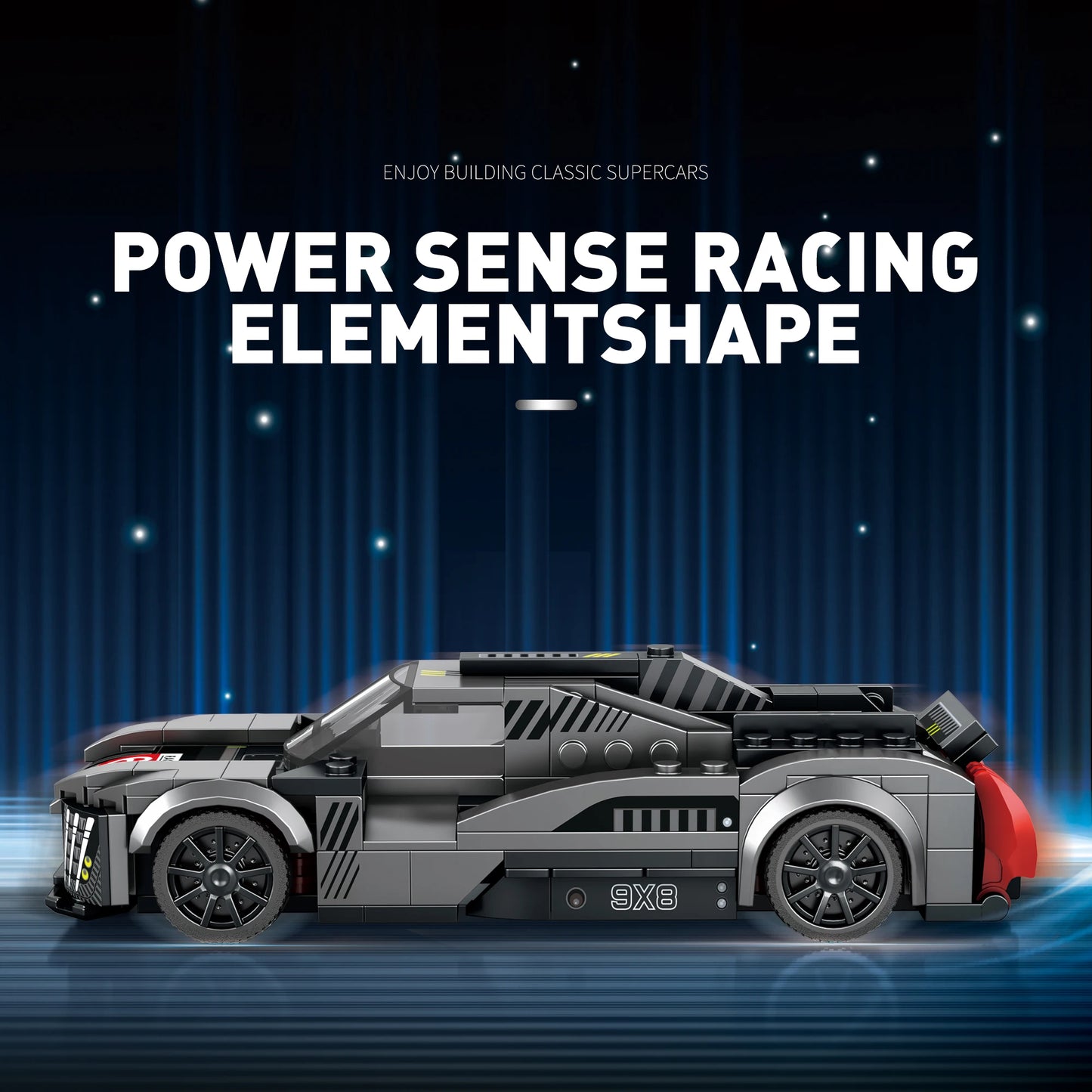 9X8 Speed Racing Car Building Set 280 Pieces Model Kit