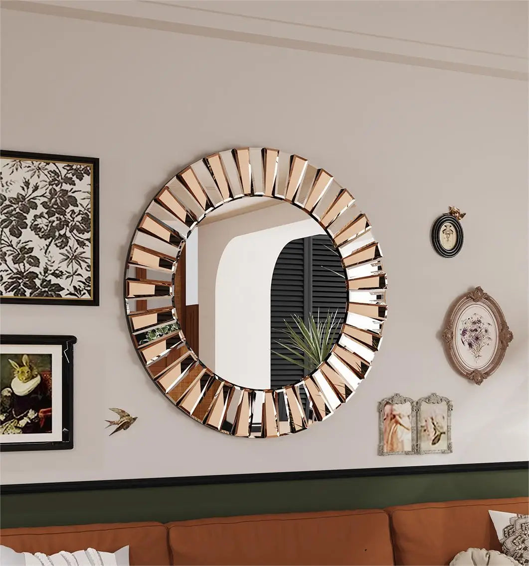 Hign Concerned Starburst Venetian Wall Accent Mirror