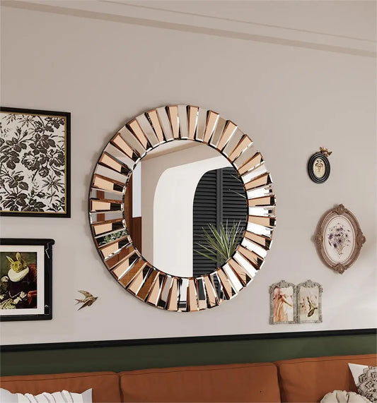 Hign Concerned Starburst Venetian Wall Accent Mirror