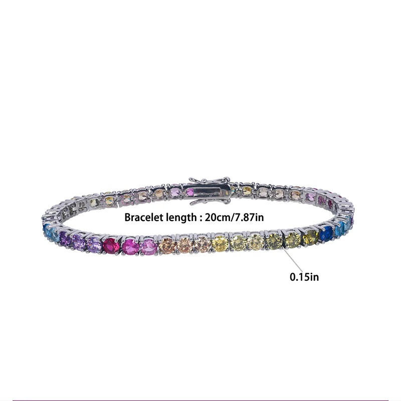 Kyanite 925 Sterling Silver Tennis Bracelet For Women