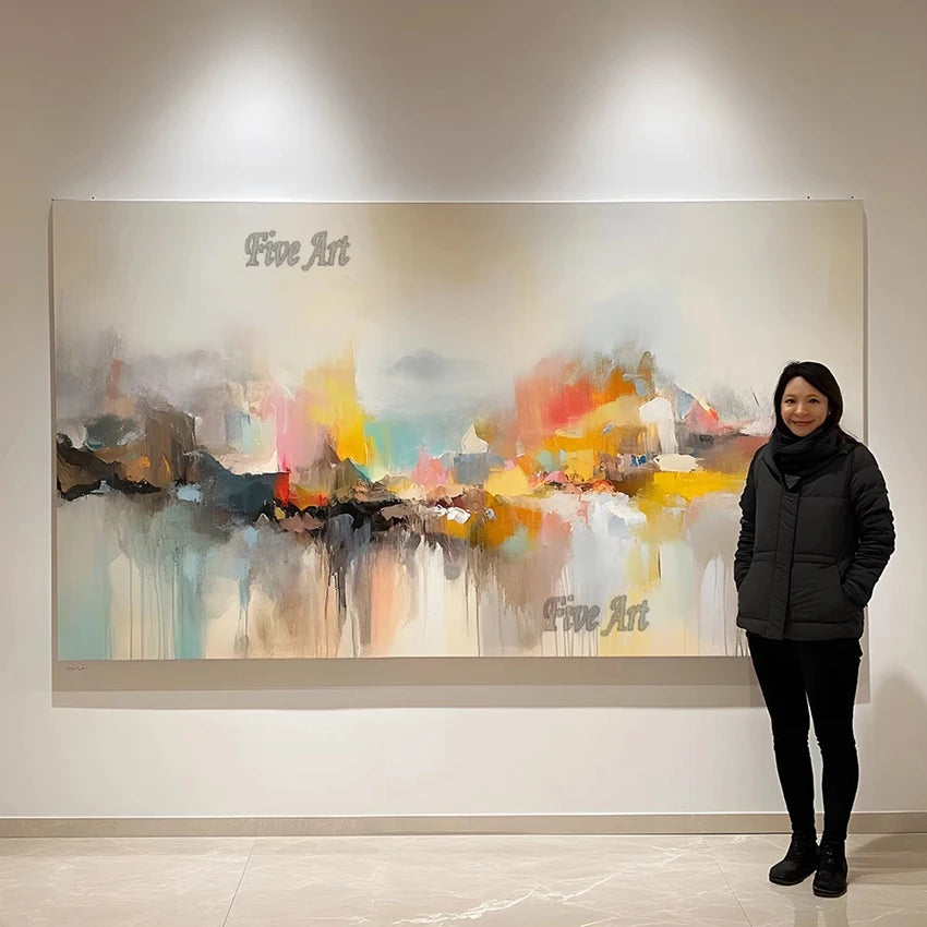 Fujian Handmade Oil Painting Canvas Abstract Wall Art
