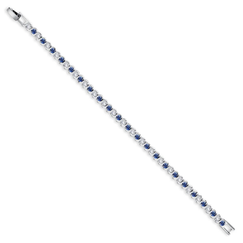 Kyanite 925 Sterling Silver Tennis Bracelet For Women
