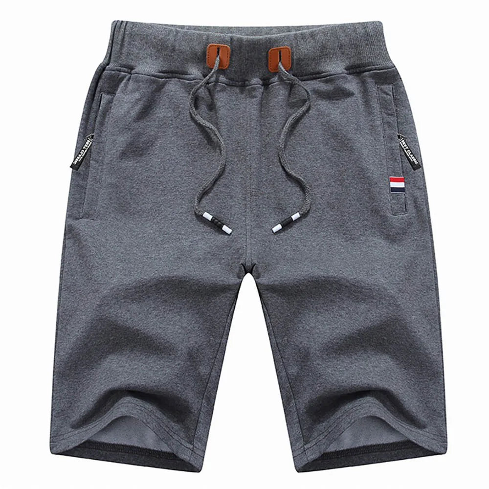 Mens Summer Cotton Casual Loose Jogger Shorts With Pocket