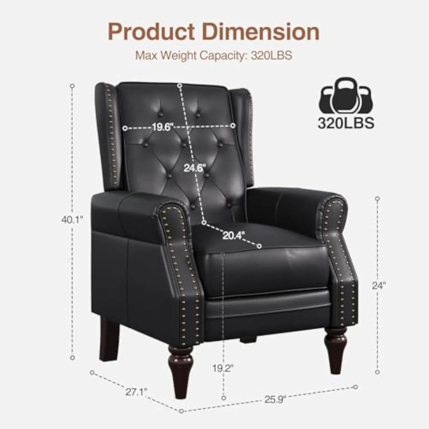 Mid Century Modern PU Leather Accent Chairs Set of 2