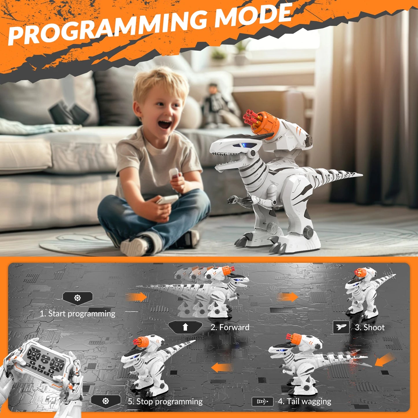 Hign-concerned Chemical STEMTRON Programmable Dinosaur