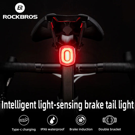 ROCKBROS Smart Bicycle Brake Light LED Cycling Taillight