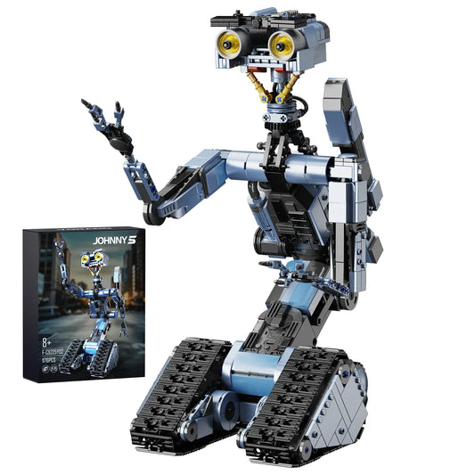 BuildMoc Johnnys Five Robot Building Blocks Set Military Toy
