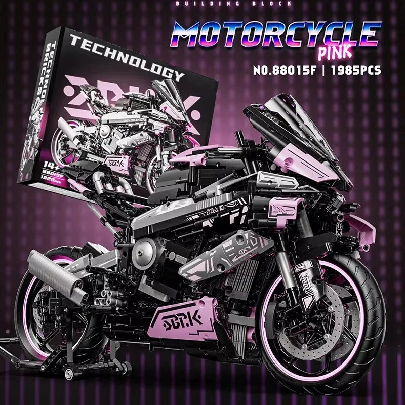 Kbox Motorcycle Racing Model Building Blocks Collectible