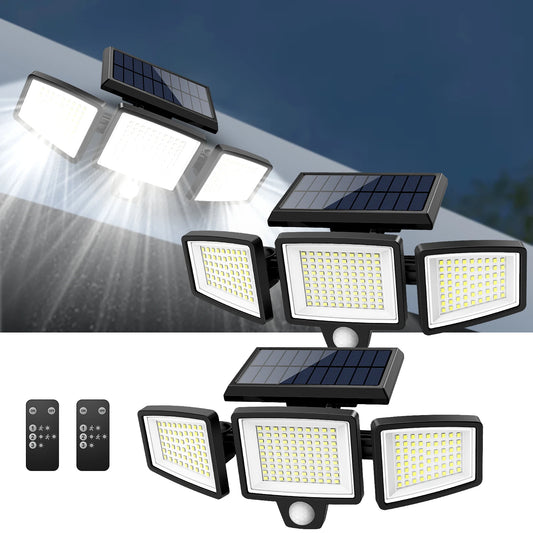 SZRSTH Three Head Solar Motion Sensor Light With 200 LEDs