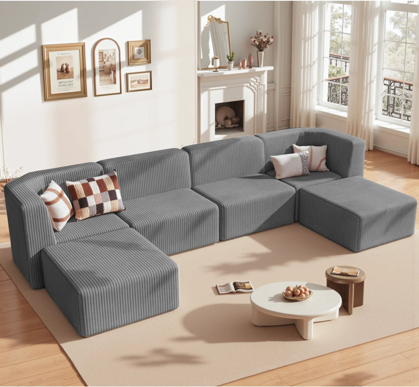 Gaildon Corduroy Sponge Sofa Lounge Chair Fluffy Sleeper