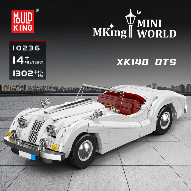 Mould King MK10236 Classic Sport Car XK140 OTS Model