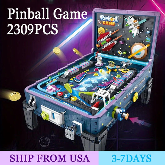 Pinball Game Table Building Blocks Toys 2309 Pieces Set