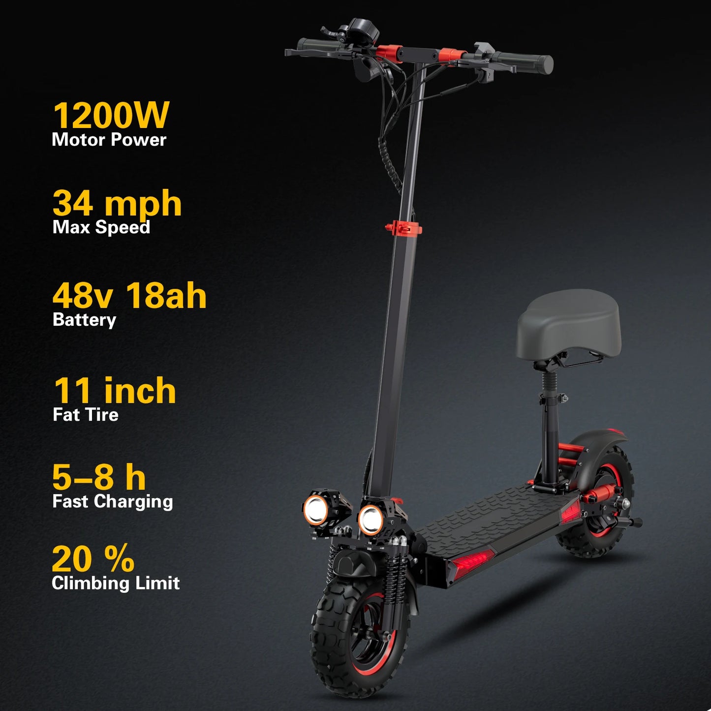 Freeboy J11 Max Electric Scooter 1200W 48V Folding Fat Tire
