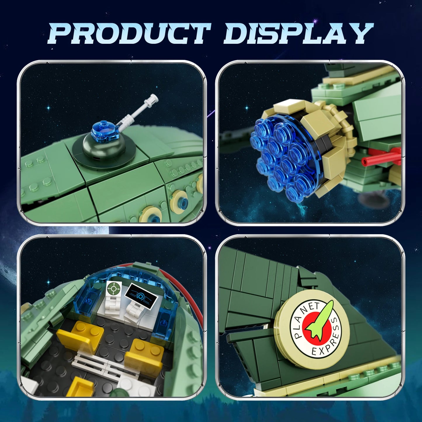 BuildMoc Back Future Planet Express Ship Building Kit