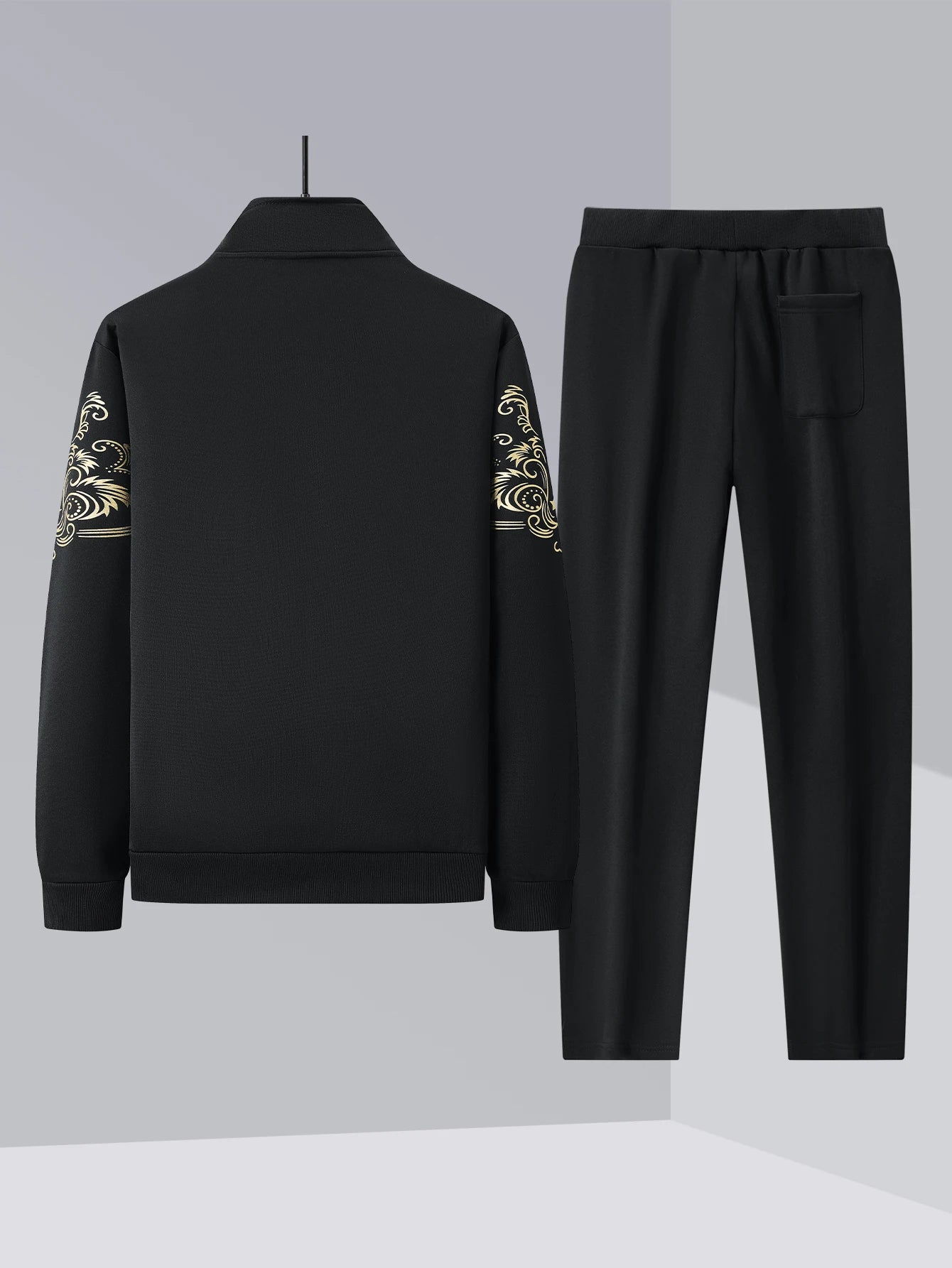 Men's Casual Stand Collar Sports Suit by NoEnName