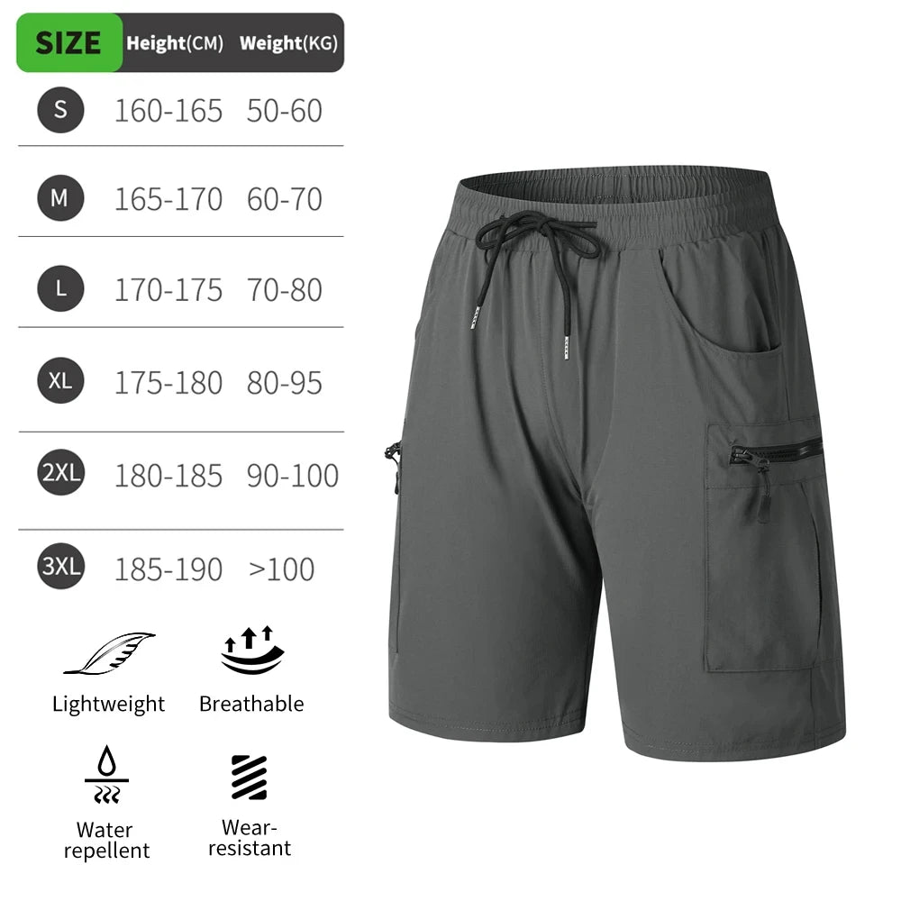 WOSAWECN 2 In 1 MTB Padded Cycling Breathable Shorts Men