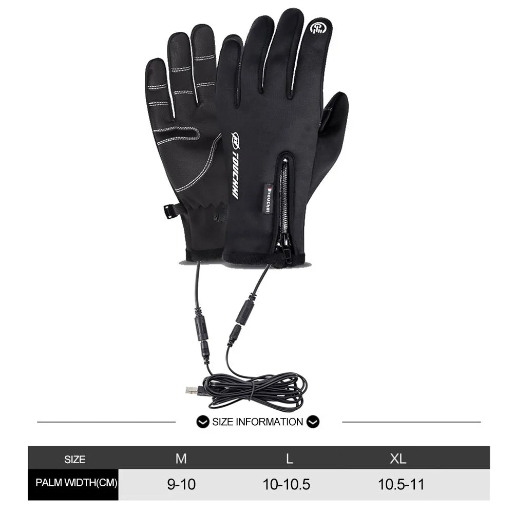 Alloyseed Heated Gloves Thermal Waterproof Winter Snow