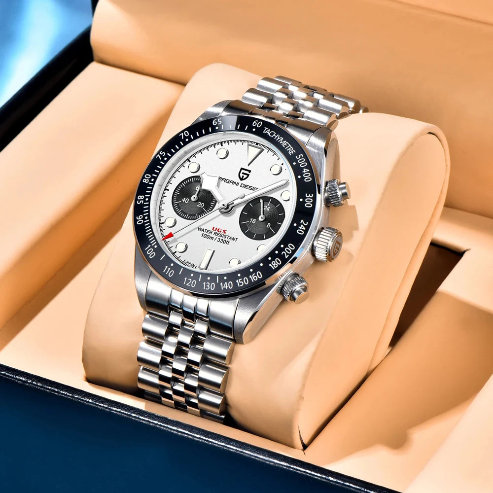 Pagani Design Panda Mens Stainless Steel Chronograph Watch