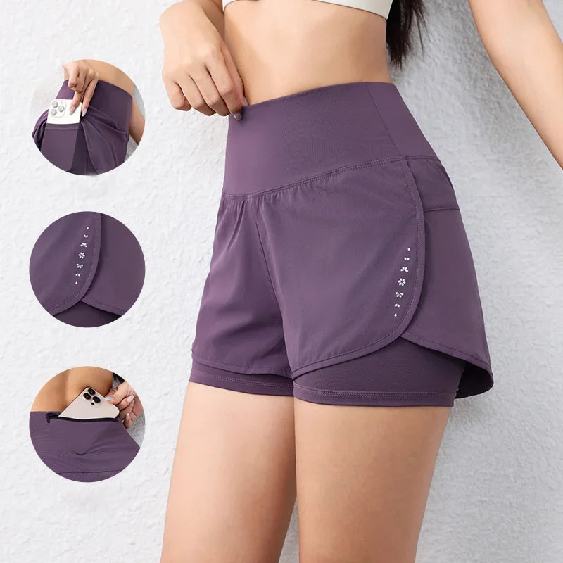Crazy Seed Quick Dry Womens Running Shorts With Pockets