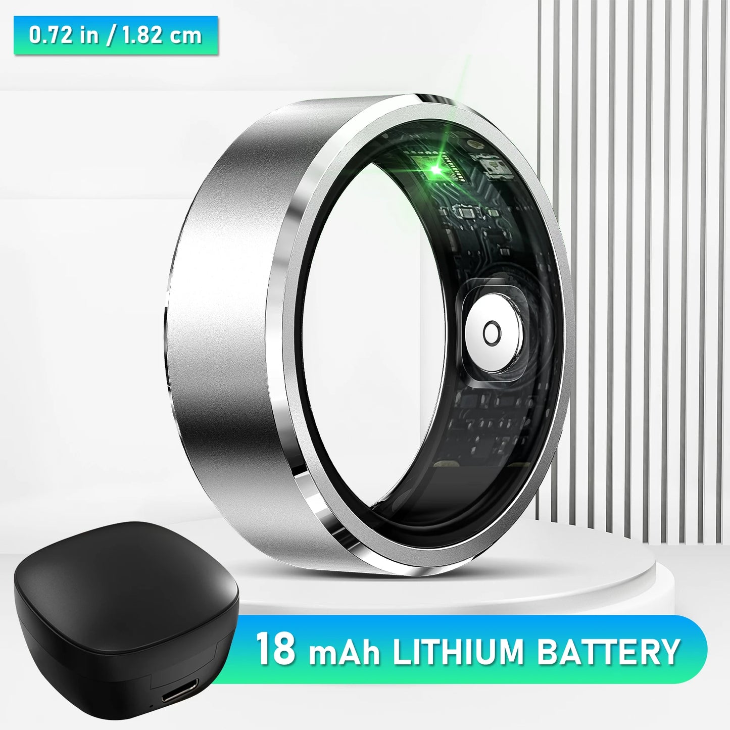 LaNikar R5 Smart Ring Bluetooth 5.1 Blood Oxygen Heart Rate