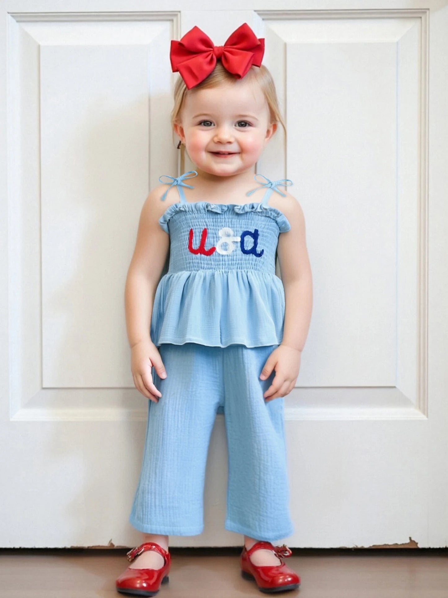 Emmababy Infant Girl Independence Day 2 Piece Set Outfit