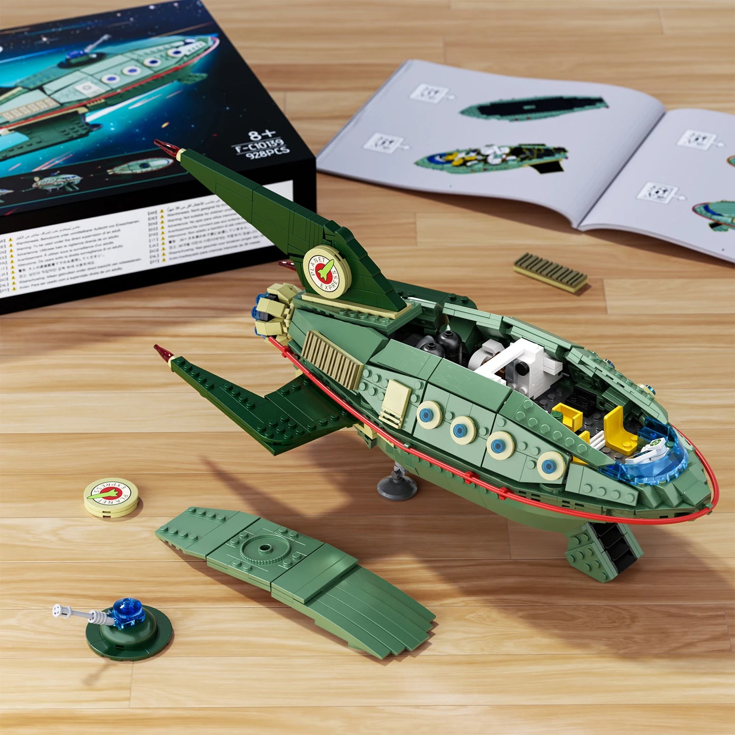 BuildMoc Back Future Planet Express Ship Building Kit