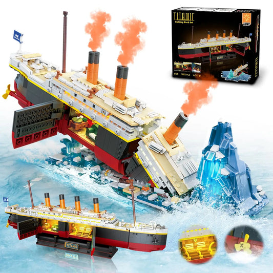 Hignconcerned Titanic Building Set With Led 2 In 1 Stand