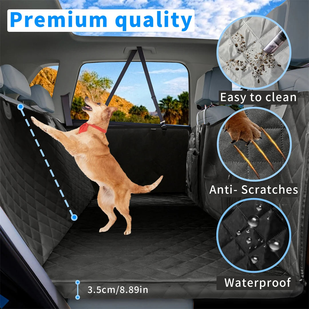 Waterproof Dog Car Seat Extender Hammock Back Seat Guard