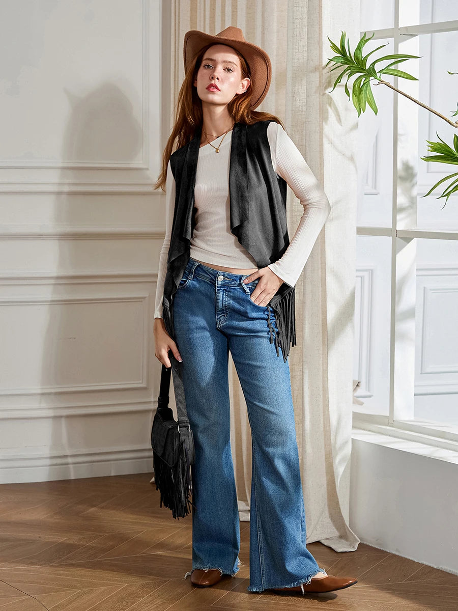 Guangdong Vintage Fringe Jacket 60s Boho Western Coat