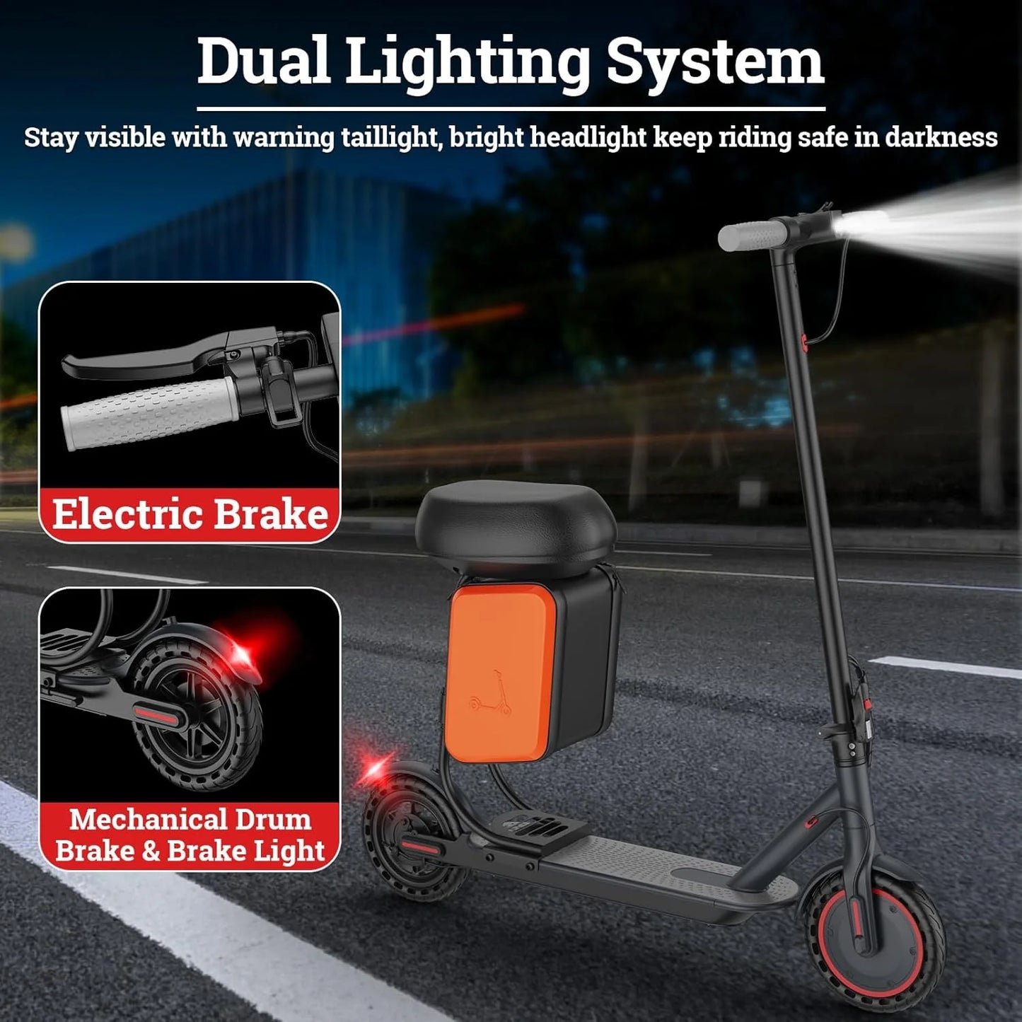 Ladped Electric Scooter 350W 36V Battery Foldable With Seat