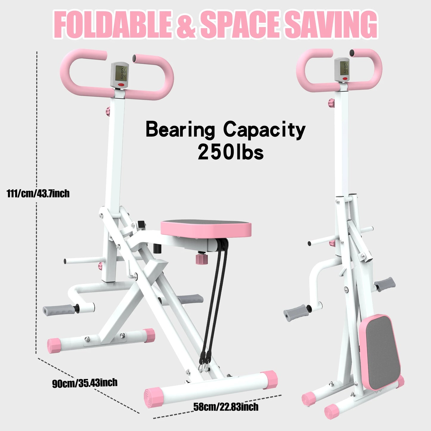 Foldable Squat Machine for Glute and Leg Training