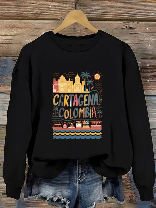 CN Zhejiang Casual Crew Neck Sweatshirts Women Fall Spring