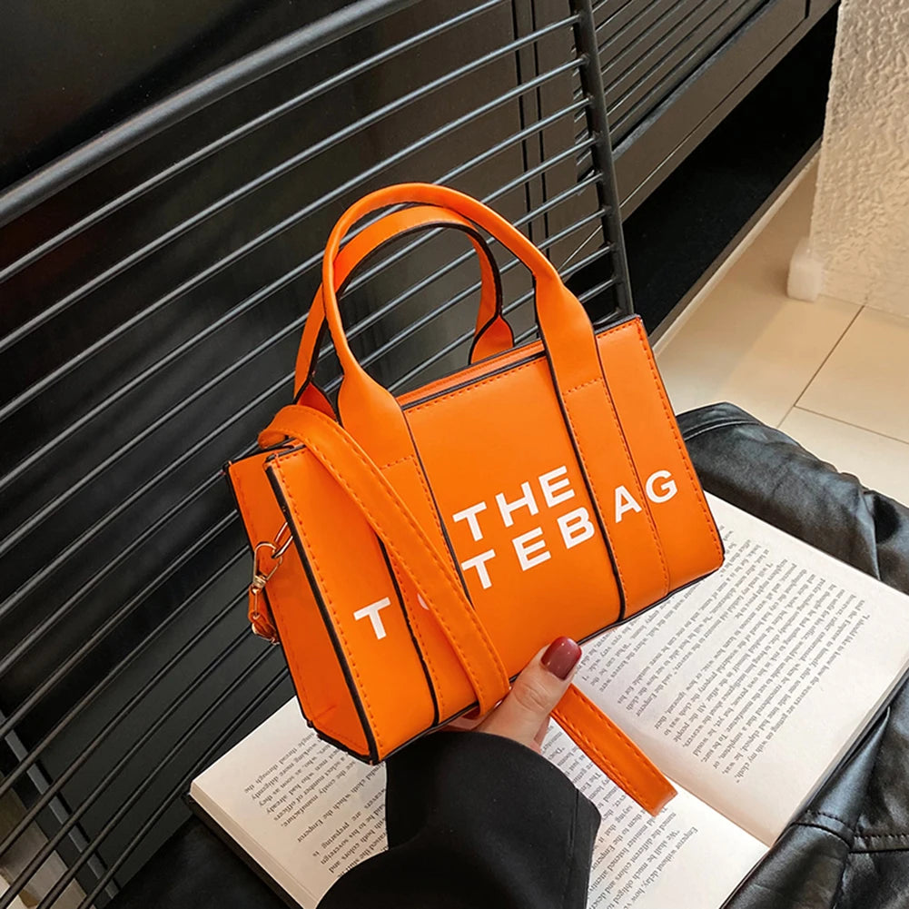 PU Leather Tote Bag For Women Small Satchel With Straps