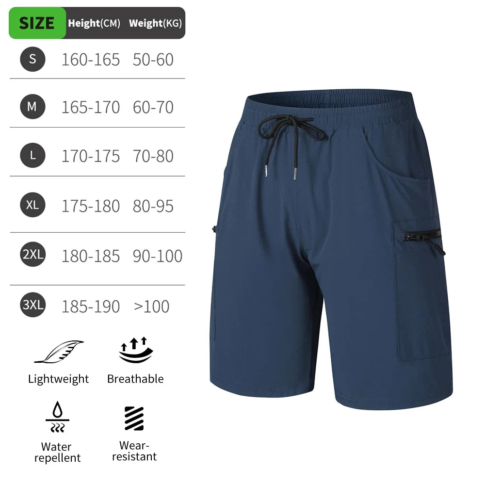 WOSAWECN 2 In 1 MTB Padded Cycling Breathable Shorts Men