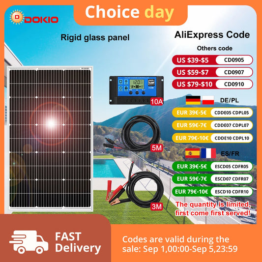 Dokio 18V 100W Solar Panel Controller Waterproof Outdoor
