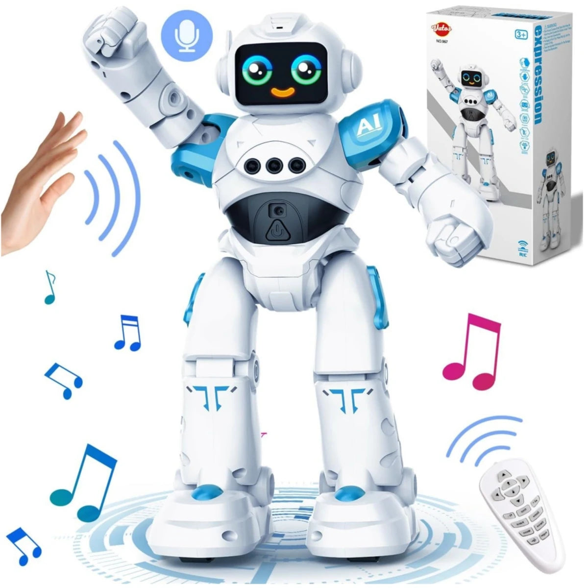 VATOS RC Robot Toy for Kids Smart Talking Remote Control