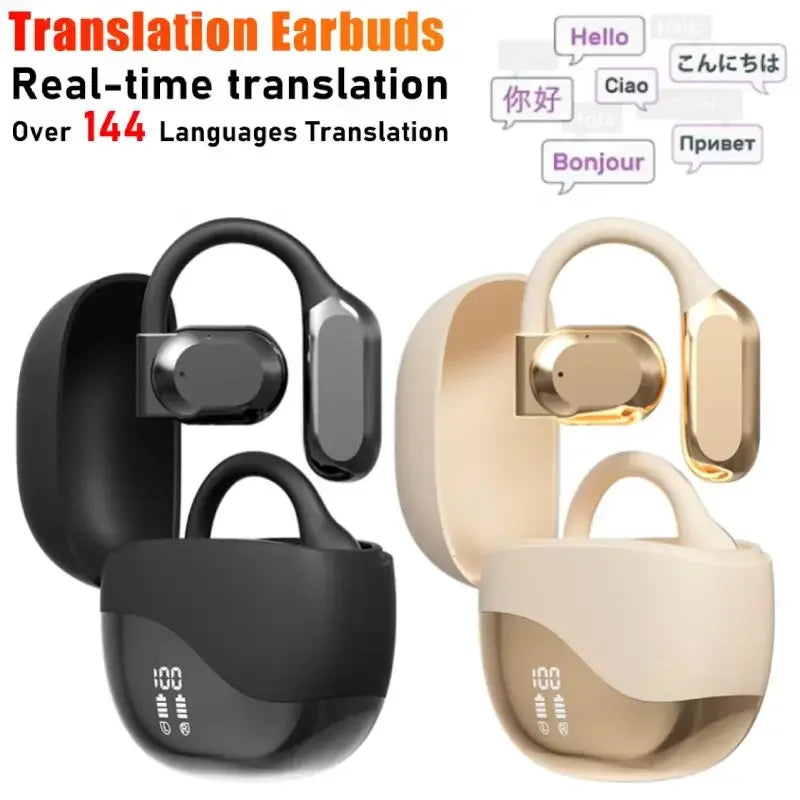 VODOOL Wireless Bluetooth Translation Earbuds With Noise Reduction Mic