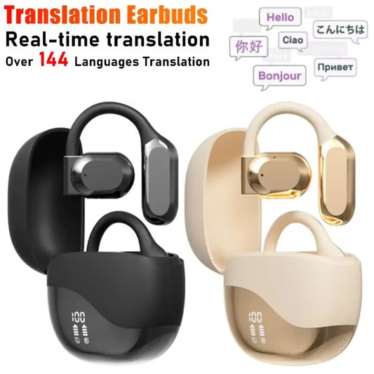 VODOOL Wireless Bluetooth Translation Earbuds With Noise Reduction Mic