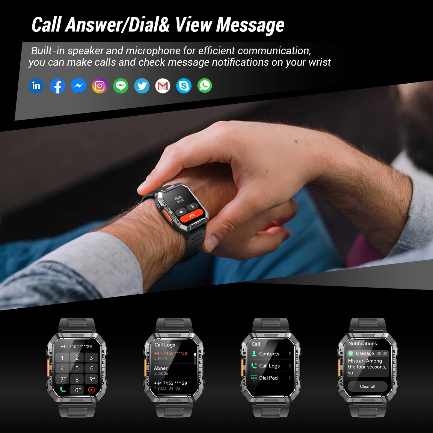 Blackview Smart Watch Outdoor Bluetooth Waterproof Pro
