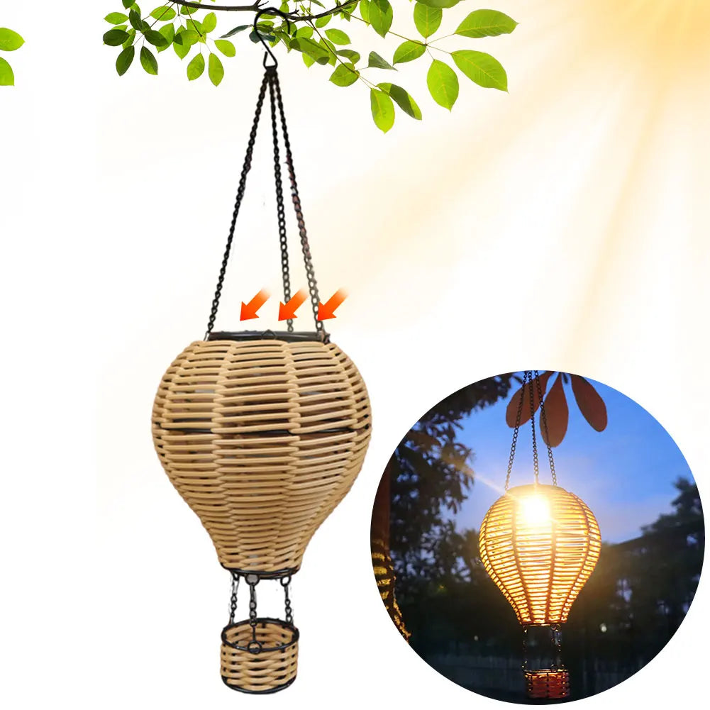Hign-concerned Solar Hot Air Balloon Lantern Outdoor Lights