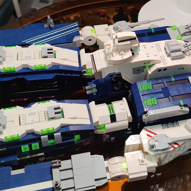 Space Fortress Ship Model Building Blocks Warship Toys