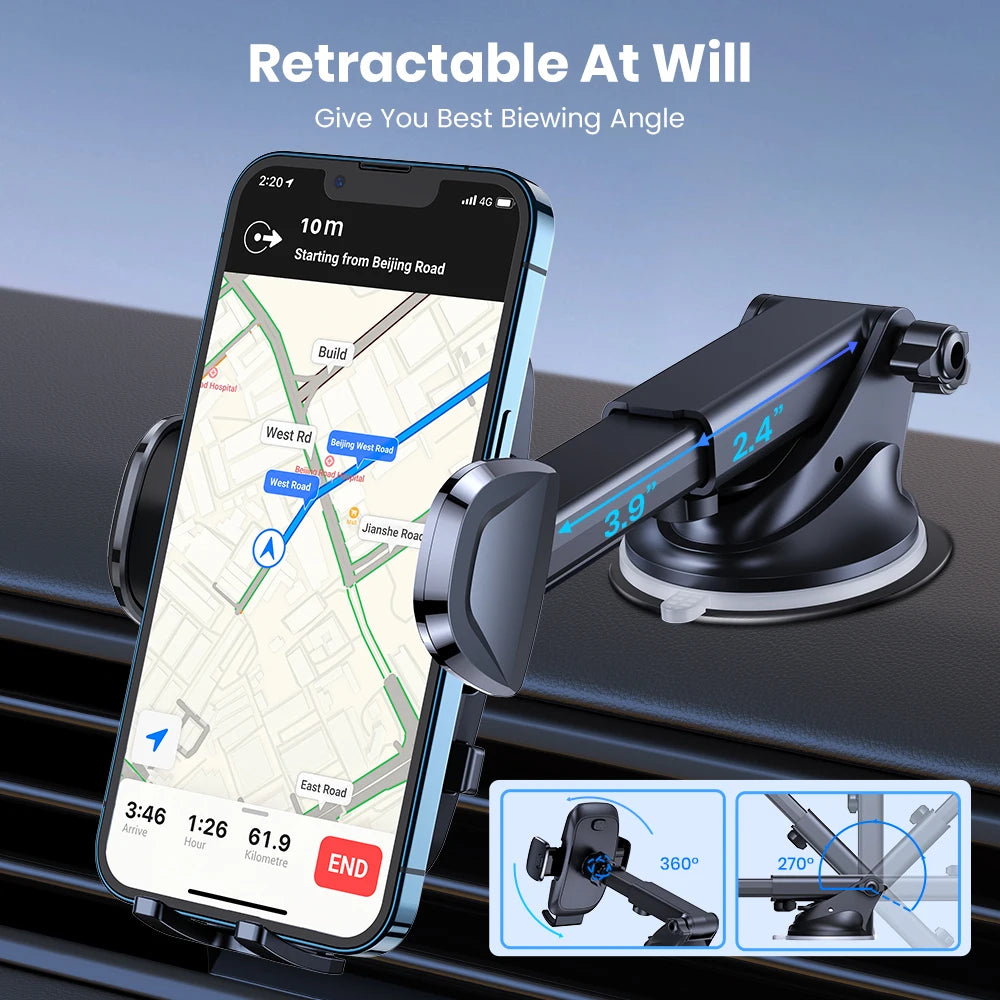 TOPK Car Phone Holder Mount for Dashboard and Air Vent