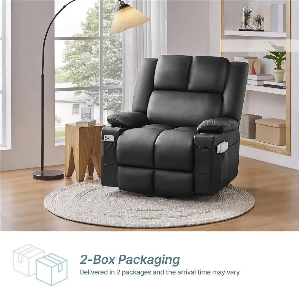 XMSJH Electric Power Lift Recliner PU Leather Massage Chair