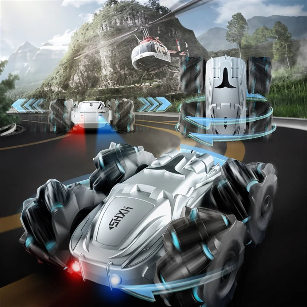 Double Sided 360 Rotating 4WD RC Car With Battery Included