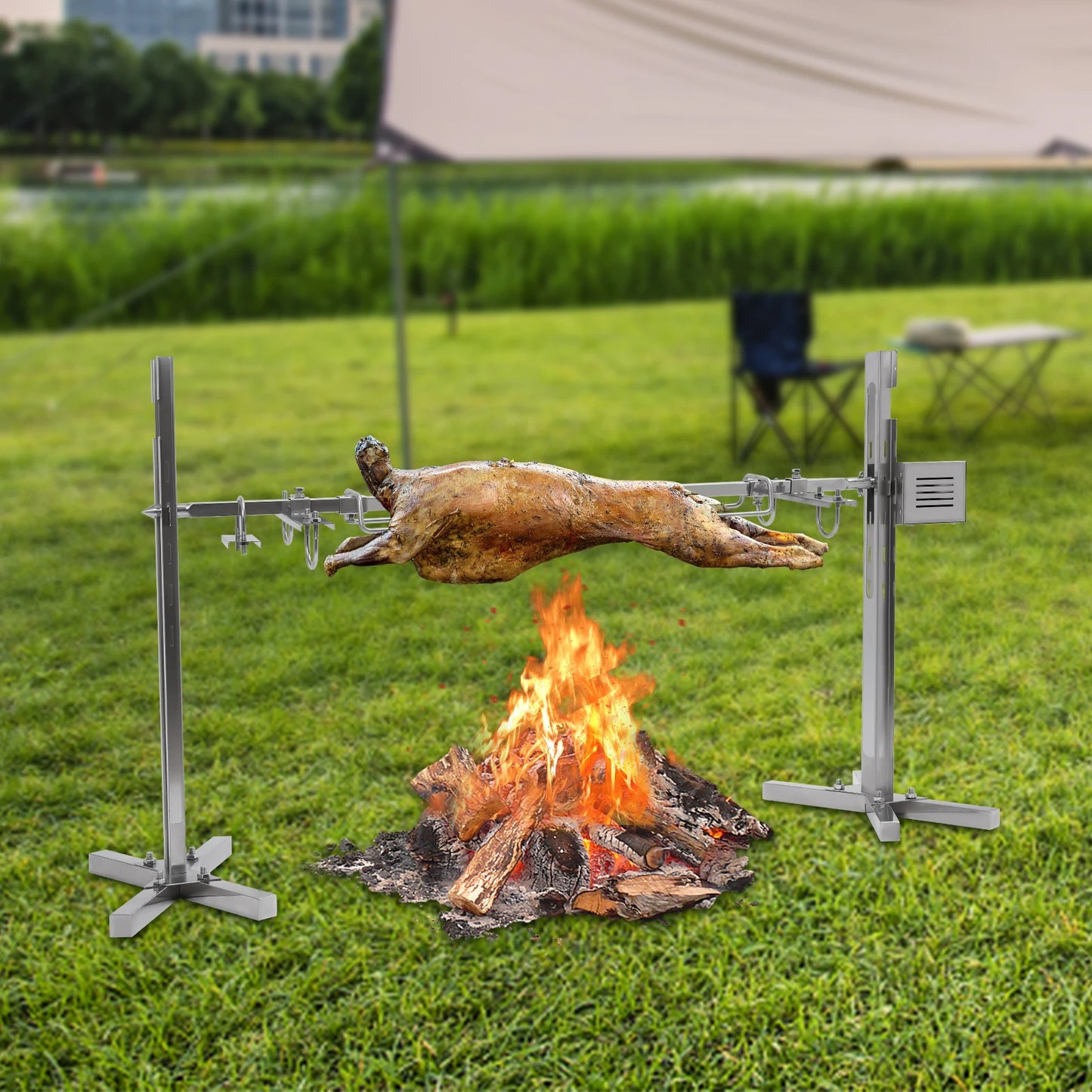 Electric Rotisserie BBQ Rack 40kg Load Capacity 20W 25W
