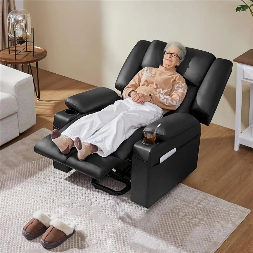 XMSJH Electric Power Lift Recliner PU Leather Massage Chair