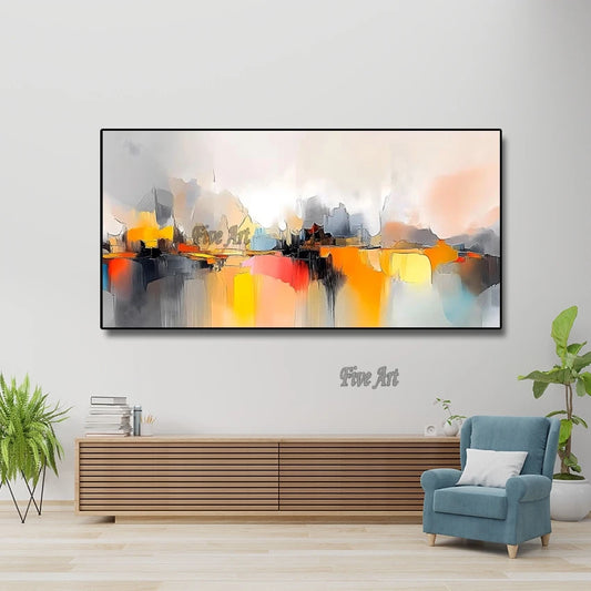 Fujian Handmade Oil Painting Canvas Abstract Wall Art