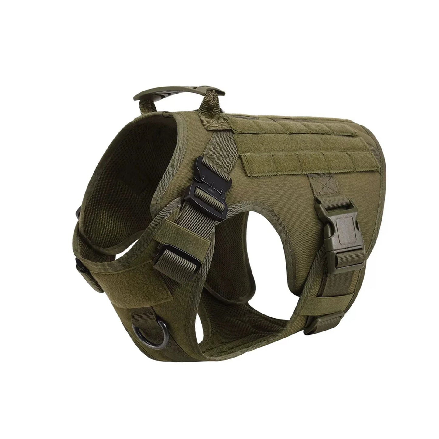 Military Dog Harness Vest With Molle Pouches For Large