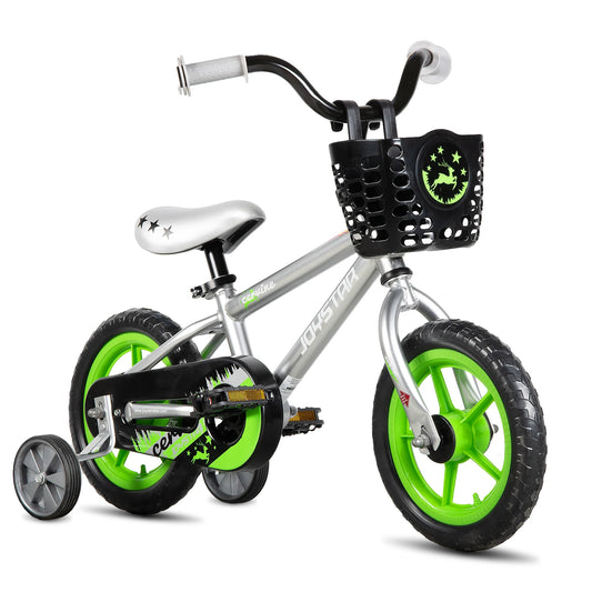 JOYSTAR Cervine Kids Bike With Basket And Training Wheels